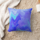 青の爆発モダン抽象芸術 クッション (ブランケット)
