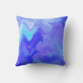 青の爆発モダン抽象芸術 クッション (裏面)