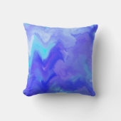 青の爆発モダン抽象芸術 クッション (正面)