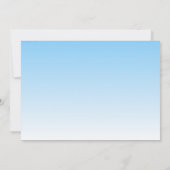 青の特別な電報 誕生のお知らせ 男の子 招待状 (裏面)