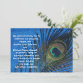 青の独身のな孔雀の結婚式 招待状 (スタンド正面)