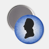 「青の男のシルエット」磁石 マグネット (正面/裏面)