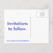 青の白いらせん状、日付はがきを保存する 案内ポストカード (裏面)