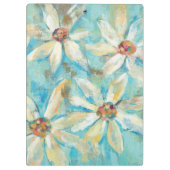 青の白いデイジー クリップボード (裏面)