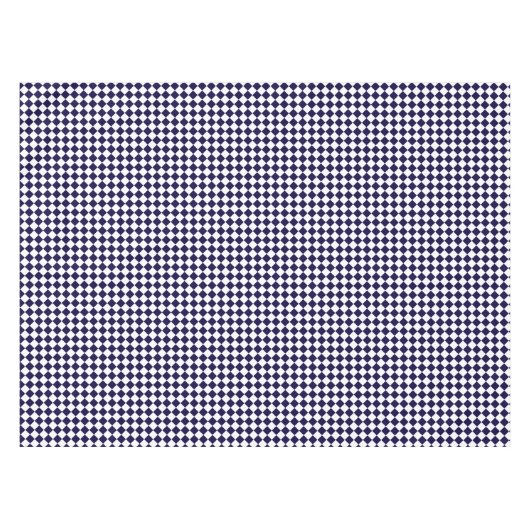 青の白いパ市松模様にターンのホームデコール テーブルクロス (正面(横))