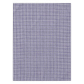 青の白いパ市松模様にターンのホームデコール テーブルクロス (正面)