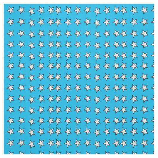 青の白い星 ファブリック (見本)
