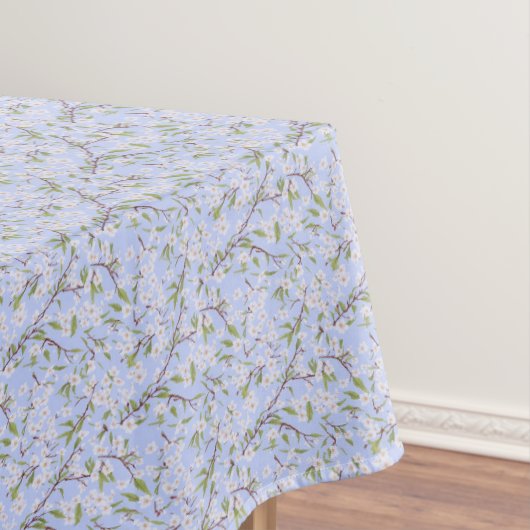 青の白い花 テーブルクロス (インサイチュ)