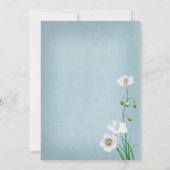 青の白い野結婚花 招待状 (裏面)