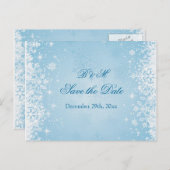 青の白い雪はがきを保存する 案内ポストカード (正面/裏面)