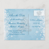 青の白い雪はがきを保存する 案内ポストカード (裏面)