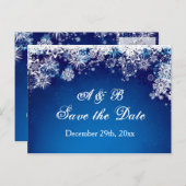 青の白い雪はがきを保存する 案内ポストカード (正面/裏面)