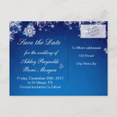 青の白い雪はがきを保存する 案内ポストカード (裏面)