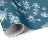 青の白い雪 ラッピングペーパー (ロールコーナー)