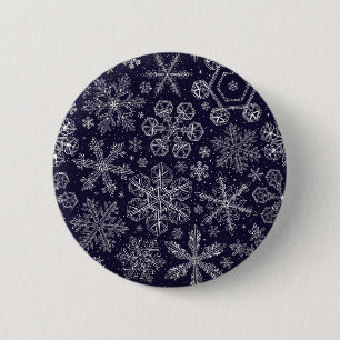 青の白い雪 缶バッジ