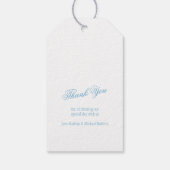 青の白い鳩の結婚あなた感謝していギフトラベル ギフトタグ (裏面)