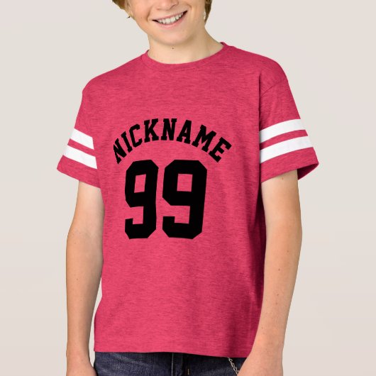 青の白と黒の子どもたち |スポーツジャージーデザイン Tシャツ (正面)