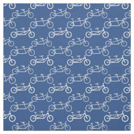 青の白タンデムバイク ファブリック