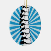 青の破烈の脊柱のオーナメント セラミックオーナメント (右)