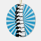 青の破烈の脊柱のオーナメント セラミックオーナメント (左)