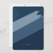 青の確認モダン 招待状 (裏面)