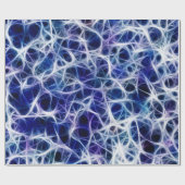 青の神経パターン ラッピングペーパー (フラット)