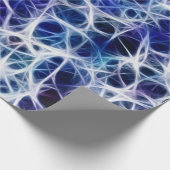 青の神経パターン ラッピングペーパー (角)