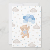 青の私たちは赤ちゃんシャワーを待つことができる 招待状 (裏面)