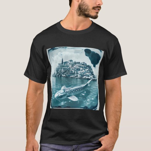 青の移住 Tシャツ (正面)
