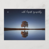 青の穏やかな水の木の生活の最深悔やみや弔慰 ポストカード (正面)