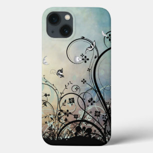 青の空及び蝶 iPhone 13ケース