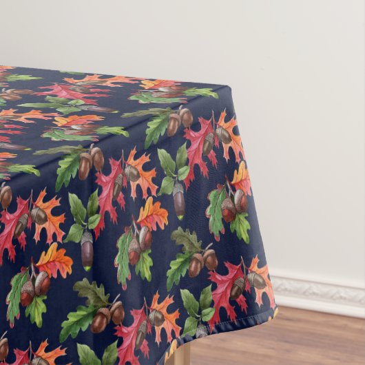 青の紅葉そしてドングリパターン テーブルクロス (インサイチュ)