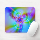 青の紫色の花 マウスパッド (マウス)