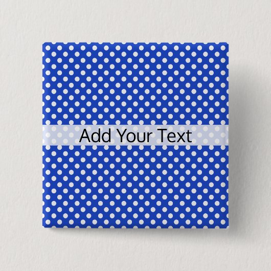 青の組み合王室のわせ水玉模様(STaylor) 缶バッジ (正面)