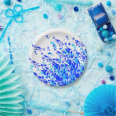 青の絵を描飛び ペーパープレート (パーティー)