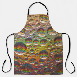 青の緑と黄の泡 エプロン