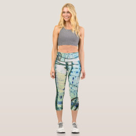 青の線 カプリレギンス