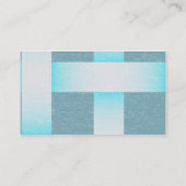 青の編まれた生地の質の色合い 名刺 (裏面)