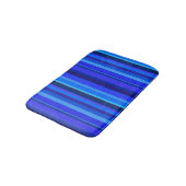 青の縦ストライプ列 バスマット (アングル)