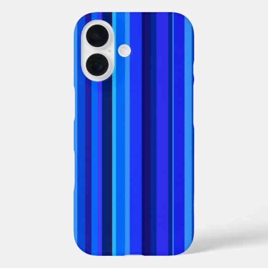 青の縦ストライプ列 Case-Mate iPhoneケース (裏面)