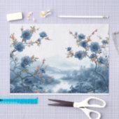 青の美しい風景 薄葉紙 (クラフト)