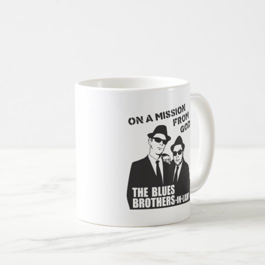 青の義理の兄弟のマグ コーヒーマグカップ (正面右)