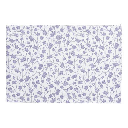 青の羽毛付きカスタム背景色枕ケース 枕カバー (裏面)