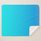 青の背グラデーション景 シェルパブランケット (正面(横))