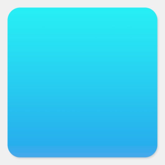 青の背グラデーション景 スクエアシール (正面)