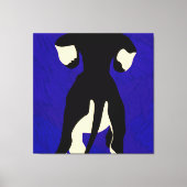 青の背景 キャンバスプリント (正面)