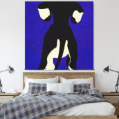 青の背景 キャンバスプリント (インサイチュ (寝室))