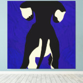 青の背景 キャンバスプリント (インサイチュ (ウッドフロア))