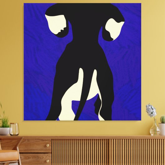 青の背景 キャンバスプリント (インサイチュ (リビング))