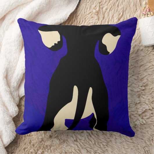 青の背景 クッション (ブランケット)